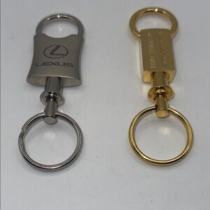 Lexus Key Ring Silver and Gold Keychain Set-2